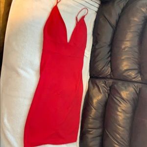 Mini red dress